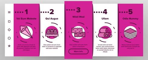 nori algue asie nourriture onboarding icons set vector