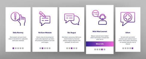 conseil aide assistant onboarding icons set vector