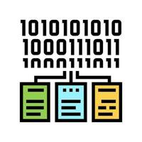 icône de couleur de cryptage de fichiers signe d'illustration vectorielle vecteur