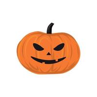 citrouille festive pour halloween sur fond blanc - vecteur