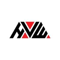 création de logo de lettre triangle hvw avec forme de triangle. monogramme de conception de logo triangle hvw. modèle de logo vectoriel triangle hvw avec couleur rouge. logo triangulaire hvw logo simple, élégant et luxueux. hvw