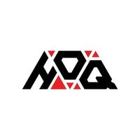 création de logo de lettre triangle hoq avec forme de triangle. monogramme de conception de logo triangle hoq. modèle de logo vectoriel triangle hoq avec couleur rouge. logo triangulaire hoq logo simple, élégant et luxueux. hoq