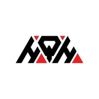 création de logo de lettre triangle hqh avec forme de triangle. monogramme de conception de logo triangle hqh. modèle de logo vectoriel triangle hqh avec couleur rouge. logo triangulaire hqh logo simple, élégant et luxueux. hqh