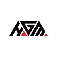 création de logo de lettre triangle hgm avec forme de triangle. monogramme de conception de logo triangle hgm. modèle de logo vectoriel triangle hgm avec couleur rouge. logo triangulaire hgm logo simple, élégant et luxueux. hgm