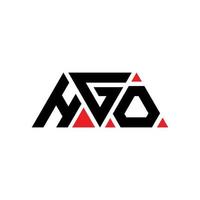 création de logo de lettre hgo triangle avec forme de triangle. monogramme de conception de logo triangle hgo. modèle de logo vectoriel triangle hgo avec couleur rouge. logo triangulaire hgo logo simple, élégant et luxueux. hgo