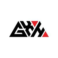 création de logo de lettre triangle gxh avec forme de triangle. monogramme de conception de logo triangle gxh. modèle de logo vectoriel triangle gxh avec couleur rouge. logo triangulaire gxh logo simple, élégant et luxueux. gxh