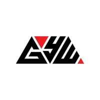 création de logo de lettre triangle gyw avec forme de triangle. monogramme de conception de logo triangle gyw. modèle de logo vectoriel triangle gyw avec couleur rouge. logo triangulaire gyw logo simple, élégant et luxueux. gyw