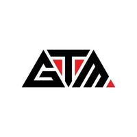 création de logo de lettre triangle gtm avec forme de triangle. monogramme de conception de logo triangle gtm. modèle de logo vectoriel triangle gtm avec couleur rouge. logo triangulaire gtm logo simple, élégant et luxueux. gtm
