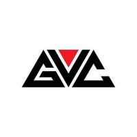 création de logo de lettre triangle gvc avec forme de triangle. monogramme de conception de logo triangle gvc. modèle de logo vectoriel triangle gvc avec couleur rouge. logo triangulaire gvc logo simple, élégant et luxueux. CGV