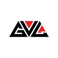 création de logo de lettre triangle gvl avec forme de triangle. monogramme de conception de logo triangle gvl. modèle de logo vectoriel triangle gvl avec couleur rouge. logo triangulaire gvl logo simple, élégant et luxueux. gvl