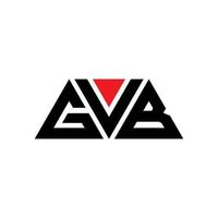 création de logo de lettre triangle gvb avec forme de triangle. monogramme de conception de logo triangle gvb. modèle de logo vectoriel triangle gvb avec couleur rouge. logo triangulaire gvb logo simple, élégant et luxueux. gvb