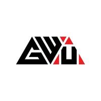 création de logo de lettre triangle gwu avec forme de triangle. monogramme de conception de logo triangle gwu. modèle de logo vectoriel triangle gwu avec couleur rouge. logo triangulaire gwu logo simple, élégant et luxueux. gwu