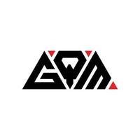 création de logo de lettre triangle gqm avec forme de triangle. monogramme de conception de logo triangle gqm. modèle de logo vectoriel triangle gqm avec couleur rouge. logo triangulaire gqm logo simple, élégant et luxueux. gqm