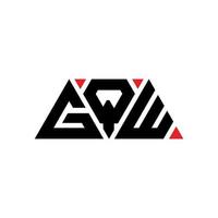création de logo de lettre triangle gqw avec forme de triangle. monogramme de conception de logo triangle gqw. modèle de logo vectoriel triangle gqw avec couleur rouge. logo triangulaire gqw logo simple, élégant et luxueux. gqw