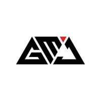 création de logo de lettre triangle gmj avec forme de triangle. monogramme de conception de logo triangle gmj. modèle de logo vectoriel triangle gmj avec couleur rouge. logo triangulaire gmj logo simple, élégant et luxueux. gmj