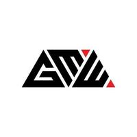 création de logo de lettre triangle gmw avec forme de triangle. monogramme de conception de logo triangle gmw. modèle de logo vectoriel triangle gmw avec couleur rouge. logo triangulaire gmw logo simple, élégant et luxueux. GMW