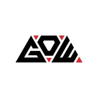 création de logo de lettre triangle gow avec forme de triangle. monogramme de conception de logo triangle gow. modèle de logo vectoriel triangle gow avec couleur rouge. gow logo triangulaire logo simple, élégant et luxueux. gow