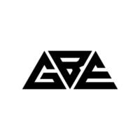 création de logo de lettre triangle gbe avec forme de triangle. monogramme de conception de logo triangle gbe. modèle de logo vectoriel triangle gbe avec couleur rouge. logo triangulaire gbe logo simple, élégant et luxueux. gbe