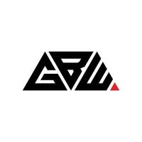 création de logo de lettre triangle gbw avec forme de triangle. monogramme de conception de logo triangle gbw. modèle de logo vectoriel triangle gbw avec couleur rouge. logo triangulaire gbw logo simple, élégant et luxueux. gb