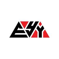 création de logo de lettre triangle eyy avec forme de triangle. monogramme de conception de logo triangle eyy. modèle de logo vectoriel triangle eyy avec couleur rouge. logo triangulaire eyy logo simple, élégant et luxueux. eyy