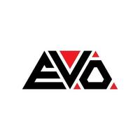 création de logo de lettre triangle evo avec forme de triangle. monogramme de conception de logo triangle evo. modèle de logo vectoriel triangle evo avec couleur rouge. logo triangulaire evo logo simple, élégant et luxueux. évolution