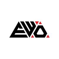 création de logo de lettre triangle ewo avec forme de triangle. monogramme de conception de logo triangle ewo. modèle de logo vectoriel triangle ewo avec couleur rouge. logo triangulaire ewo logo simple, élégant et luxueux. éwo