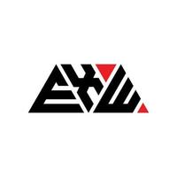 création de logo de lettre triangle exw avec forme de triangle. monogramme de conception de logo triangle exw. modèle de logo vectoriel triangle exw avec couleur rouge. logo triangulaire exw logo simple, élégant et luxueux. exw