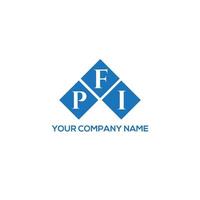 création de logo de lettre pfi sur fond blanc. concept de logo de lettre initiales créatives pfi. conception de lettre pfi. vecteur