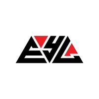 création de logo de lettre triangle eyl avec forme de triangle. monogramme de conception de logo triangle eyl. modèle de logo vectoriel triangle eyl avec couleur rouge. logo triangulaire eyl logo simple, élégant et luxueux. Eyl