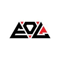 création de logo de lettre triangle eol avec forme de triangle. monogramme de conception de logo triangle eol. modèle de logo vectoriel triangle eol avec couleur rouge. logo triangulaire eol logo simple, élégant et luxueux. eol