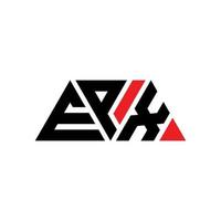 création de logo de lettre triangle epx avec forme de triangle. monogramme de conception de logo triangle epx. modèle de logo vectoriel triangle epx avec couleur rouge. logo triangulaire epx logo simple, élégant et luxueux. epx