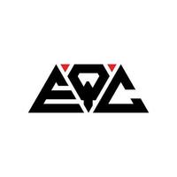 création de logo de lettre triangle eqc avec forme de triangle. monogramme de conception de logo triangle eqc. modèle de logo vectoriel triangle eqc avec couleur rouge. logo triangulaire eqc logo simple, élégant et luxueux. eqc