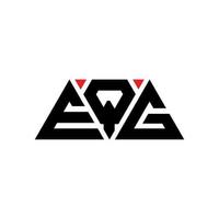 création de logo de lettre triangle eqg avec forme de triangle. monogramme de conception de logo triangle eqg. modèle de logo vectoriel triangle eqg avec couleur rouge. logo triangulaire eqg logo simple, élégant et luxueux. eqg