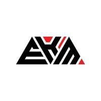 création de logo de lettre triangle ekm avec forme de triangle. monogramme de conception de logo triangle ekm. modèle de logo vectoriel triangle ekm avec couleur rouge. logo triangulaire ekm logo simple, élégant et luxueux. ekm