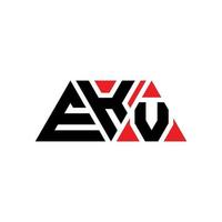 création de logo de lettre triangle ekv avec forme de triangle. monogramme de conception de logo triangle ekv. modèle de logo vectoriel triangle ekv avec couleur rouge. logo triangulaire ekv logo simple, élégant et luxueux. ekv