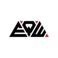 création de logo de lettre triangle eqw avec forme de triangle. monogramme de conception de logo triangle eqw. modèle de logo vectoriel triangle eqw avec couleur rouge. logo triangulaire eqw logo simple, élégant et luxueux. eqw