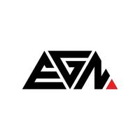 création de logo de lettre triangle egn avec forme de triangle. monogramme de conception de logo triangle egn. modèle de logo vectoriel triangle egn avec couleur rouge. logo triangulaire egn logo simple, élégant et luxueux. egn