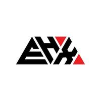 création de logo de lettre triangle ehx avec forme de triangle. monogramme de conception de logo triangle ehx. modèle de logo vectoriel triangle ehx avec couleur rouge. logo triangulaire ehx logo simple, élégant et luxueux. ehx