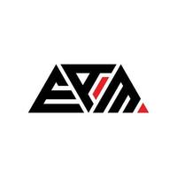 création de logo de lettre triangle eam avec forme de triangle. monogramme de conception de logo triangle eam. modèle de logo vectoriel triangle eam avec couleur rouge. eam logo triangulaire logo simple, élégant et luxueux. équipe