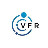 création de logo de technologie de lettre vfr sur fond blanc. vfr initiales créatives lettre il logo concept. conception de lettre vfr. vecteur