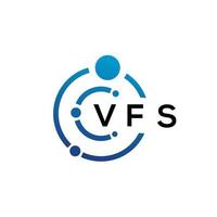 création de logo de technologie de lettre vfs sur fond blanc. vfs creative initiales lettre il logo concept. conception de lettre vfs. vecteur