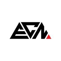 création de logo de lettre triangle ecn avec forme de triangle. monogramme de conception de logo triangle ecn. modèle de logo vectoriel triangle ecn avec couleur rouge. logo triangulaire ecn logo simple, élégant et luxueux. ecn
