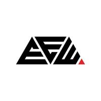 création de logo de lettre triangle eew avec forme de triangle. eew monogramme de conception de logo triangle. modèle de logo vectoriel triangle eew avec couleur rouge. eew logo triangulaire logo simple, élégant et luxueux. beurk