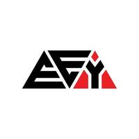 création de logo de lettre triangle eey avec forme de triangle. monogramme de conception de logo triangle eey. modèle de logo vectoriel triangle eey avec couleur rouge. eey logo triangulaire logo simple, élégant et luxueux. euh