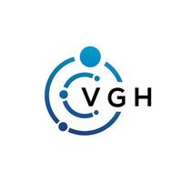 création de logo de technologie de lettre vgh sur fond blanc. vgh initiales créatives lettre il logo concept. conception de lettre vgh. vecteur
