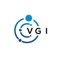 création de logo de technologie de lettre vgi sur fond blanc. vgi initiales créatives lettre il concept de logo. conception de lettre vgi. vecteur