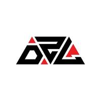 création de logo de lettre triangle dzl avec forme de triangle. monogramme de conception de logo triangle dzl. modèle de logo vectoriel triangle dzl avec couleur rouge. logo triangulaire dzl logo simple, élégant et luxueux. dzl