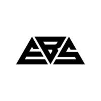 création de logo de lettre triangle ebs avec forme de triangle. monogramme de conception de logo triangle ebs. modèle de logo vectoriel triangle ebs avec couleur rouge. logo triangulaire ebs logo simple, élégant et luxueux. ebs