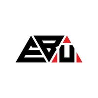 création de logo de lettre triangle ebu avec forme de triangle. monogramme de conception de logo triangle ebu. modèle de logo vectoriel triangle ebu avec couleur rouge. logo triangulaire ebu logo simple, élégant et luxueux. ueer