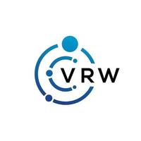 création de logo de technologie de lettre vrw sur fond blanc. vrw creative initiales lettre il logo concept. conception de lettre vrw. vecteur